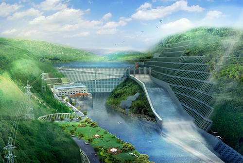 新政镇老挝南塔河1号水电站项目